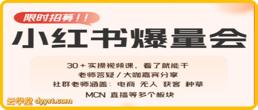 戴小胖小红书爆量会线上课2026年2月2(价值4980元)