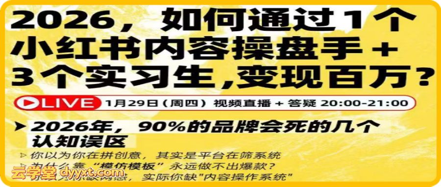 迪安-2026如何通过1个小红书内容操盘手+3个实习生，变现百万?