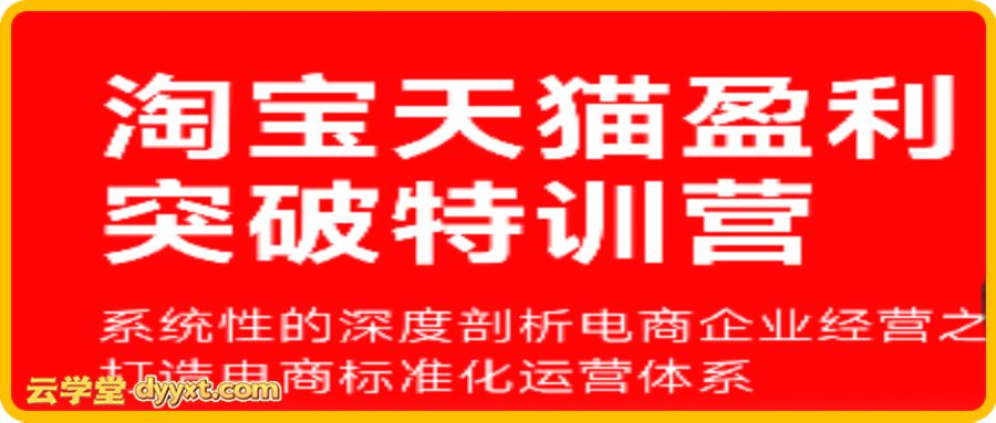 玺承-淘宝天猫盈利突破特训营线下课2025年12月20-25日课件完整版（价值39800元）