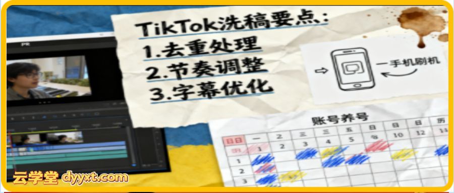 TikTok洗稿剪辑全流程课