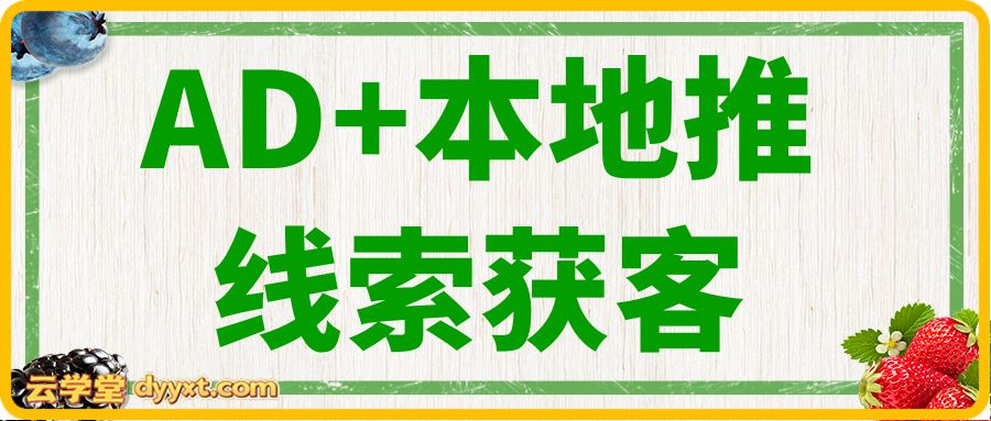 AD+本地推线索获客