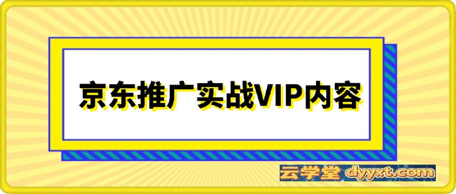 京东运营2025年VIP课程，世面上少有的京东投流教程