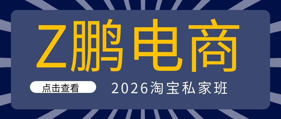 Z鹏讲电商-淘宝私家班26年5月21更新(价值4980元)